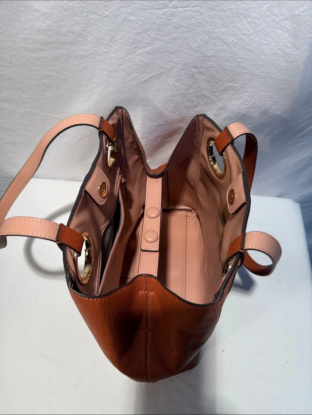 Vince Camuto Cognac Brown Shoulder Tote